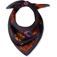 BONNIE STUDIOS Dames Sjaals Navy Mixed Scarf - Antraciet - Maat ONESIZE