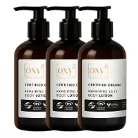 Oxy8 Natural Cosmetics Repairing Silky Body Lotion – 3 stuks voor gladde & stevigere huid 750 ml