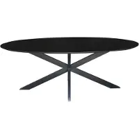 LivingFurn eetkamertafel oslo ovaal acasia hout 210 cm