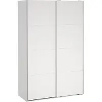 Ebuy24 Bergamo schuifdeurkast 2 deuren 140x220cm wit.
