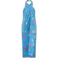 Son Of A Beach - Retro Blue Omslagdoek - maat 165 cm x 136 cm - Blauw