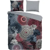 Hip Dekbedovertrek Flanel Makenna - grey 200x200/220cm