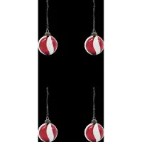 House Doctor Twister kerstbal Ø6 cm 4-pack Wit-rood