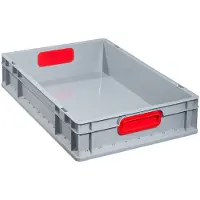 Allit transport stapelbak gesloten handgreep rood 600 x 400 x 170...