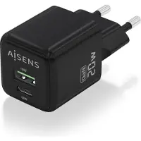 Aisens Oplader ASCH-20W2P011-BK 20 W Zwart (1 Stuks)