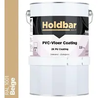 Holdbar PVC-Vloer Coating Beige (RAL 1001) 2,5 Kg - Vloerverf - Alle kleuren - Hecht direct op PVC - Slijtvast - UV-bestendig - Gemakkelijk te reinigen - Beschermt PVC-Vloer - 2 Componenten Verf