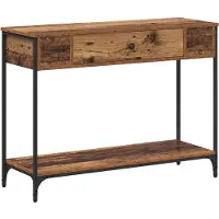 vidaXL Wandtafel Oud hout 100 x 34,5 x 75 cm Bewerkt hout