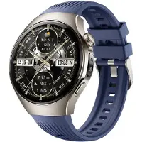 Strap-it Siliconen bandje met 'perfect fit' aansluiting - geschikt voor Huawei Watch 5 - 46mm (donkerblauw)
