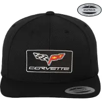 Corvette Cap C6 Patch Premium Snapback Cap GM-91-CORV9903-CB65 Black