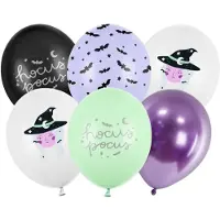 Party-Decoration Partydeco - 6 Ballonnen Halloween Heks - mix