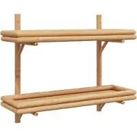 vidaXL Wandplank Muurmontage Bruin 75 x 26 x 60 cm Bamboe