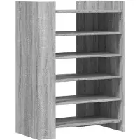 vidaXL Schoenenkast 74,5x37,5x100 cm bewerkt hout grijs sonoma eiken