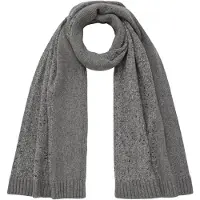 Falke Rustique sneldrogend warm wol wintersjaal unisex grijs - maat ONESIZE