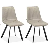 MX Sofa Eetkamerstoel Pluto - Sand (set van 2 stuks)
