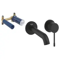 GROHE Essence Wastafelkraan Inbouw - inbouwdeel - uitloop 18.3cm - M-size - phantom black (zwart) SW901522/SW28941
