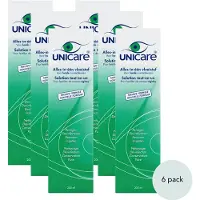Unicare - Alles-in-één - 6 x 200ml - Lenzenvloeistof voor Harde contactlenzen - Premium Oogverzorging uit Nederland - incl. 6 lenzendoosje