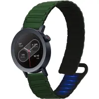 Kwmobile sporthorloge band geschikt voor CMF Watch Pro 2 / Watch Pro 1 bandje - Smartwatch of activity tracker polsband - Met magneetsluiting - In donkergroen
