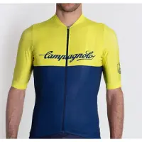 Campagnolo Fietsshirt korte mouwen Geel Blauw Heren - LITIO S/S JERSEY MAN - L