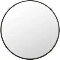 J-Line Mirror round matt black extra large