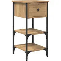 vidaXL Nachtkastje Bruin 33,5 x 36 x 70 cm Geconstrueerd hout