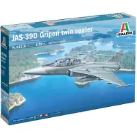Wittmax Modelbouwpakket Vliegtuigen - 91216 JAS-39D Gripen Tweezitter - Zweeds Gevechtsvliegtuig - Straaljager Plastic - 1:72 - Modelbouw