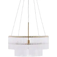 Globen Lighting Hook 60 hanglamp Helder-geborsteld messing