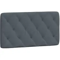 vidaXL Hoofdbordkussen Donkergrijs 100 cm Fluweel