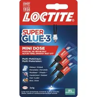 Loctite Mini Dose secondelijm, 1 g, 2 + 1 gratis, op blister