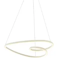 QAZQA Scandinavische hanglamp beige 72cm incl. LED 3-staps dimbaar - Circuit