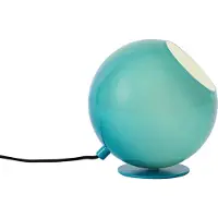 QAZQA Retro tafellamp blauw met glas - Mabel