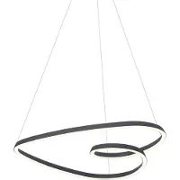 QAZQA Scandinavische hanglamp zwart 72cm incl. LED 3-staps dimbaar - Circuit