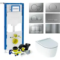 Geberit UP320 Toiletset set69 | ONE | Rimless | Turboflush | Wit met Sigma drukplaat