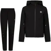 Cruyff Quartz Woven Trainingspak Hooded Kids Zwart