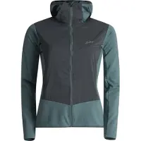 Lundhags Padje Merino Block Hoodie, tussenlaag, dames, blauw/grijs