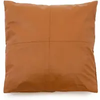 Bazar Bizar The four panel leather cushion cover camel 60x60