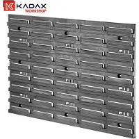 Kadax Gereedschapswand, opbergsysteem van PP-kunststof, wandrek in verschillende maten, werkplaatswandrek met opbergbakken en gereedschapshouders (116 x 78 cm)