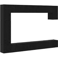 vidaXL Tv-meubelset 9 st 100 x 30 x 30 cm Zwart Eiken