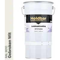 Holdbar Laminaatcoating Gebroken Wit (RAL 9010) 5 Kg - Laminaat Verf - Vloerverf - Alle Kleuren - Krasvast - UV-bestendig - Vergeelt niet - Gemakkelijk Schoonmaken - 2 Componenten