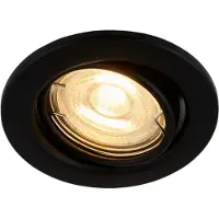 Lighto Inbouwspot zwart rond - Met GU10 Fitting - 10 stuks
