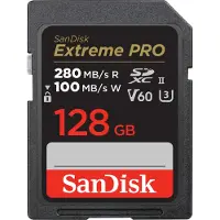 SanDisk Pro 128GB V60 UHS-II SD Cards 280/100MB/s