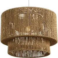 Lighto | Hanglamp Rotan Naturel Ø40 cm - Plafondlamp - Japandi Lamp - Eetkamer - Slaapkamer - Woonkamer - Luna