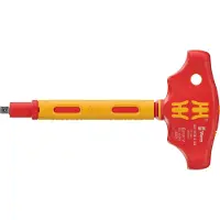 Wera 05005121001 410 I VDE A VDE Geïsoleerde Adapterschroevendraaier Met T-greep En Ratelfunctie - 1/4"