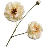 Silk-ka - Kunstbloem - zinnia - creme - H66 cm