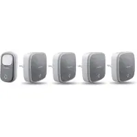 Thomson 513133-4 draadloze deurbel met kinetische knop en 4 plug-in ontvangers - netstroom ontvanger - voor stopcontact - vier chimes