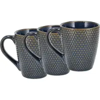 Discountershop Espresso Kopjes – Set van 3 – Aardewerk Koffiebekers met Oor 200 ml – Koffiemokken en Theemokken – Voor Koffie, Espresso, Cappuccino en Thee