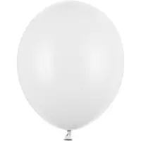 Party Deco Strong Ballonnen 12cm, Pastel Pure wit (1 zakje met 100 stuks)