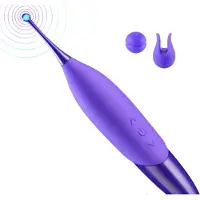 Power Escorts Unieke Clitoris Stimulator Oplaadbaar Paars Opzetstukken