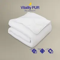 Vitality Pur Sky 4-Seizoenen Dekbed - 240x220 - Tweepersoons - 2-Delig Met Drukknopen - Sanitized Hygiënisch & Ademend Dekbed - Anti Allergie - Zomer & Winter dekbed