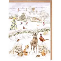 Wrendale Designs Wrendale Kerstkaarten Notepack - 8 stuks Snow Place Like Home' Woodland Animal Christmas Card Pack