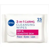 Nivea Biodegradeable Wipes 25s 3in1 Dry Skin (NIV489)